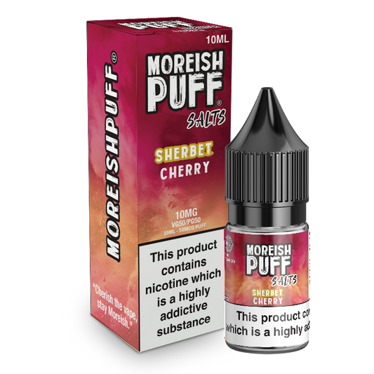 Moreish Puff Salts Cherry Sherbet 10ml Nic Salt-10mg