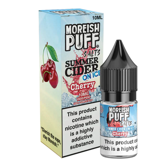 Moreish Puff Cherry Summer Cider on Ice 10ml Nic Salt