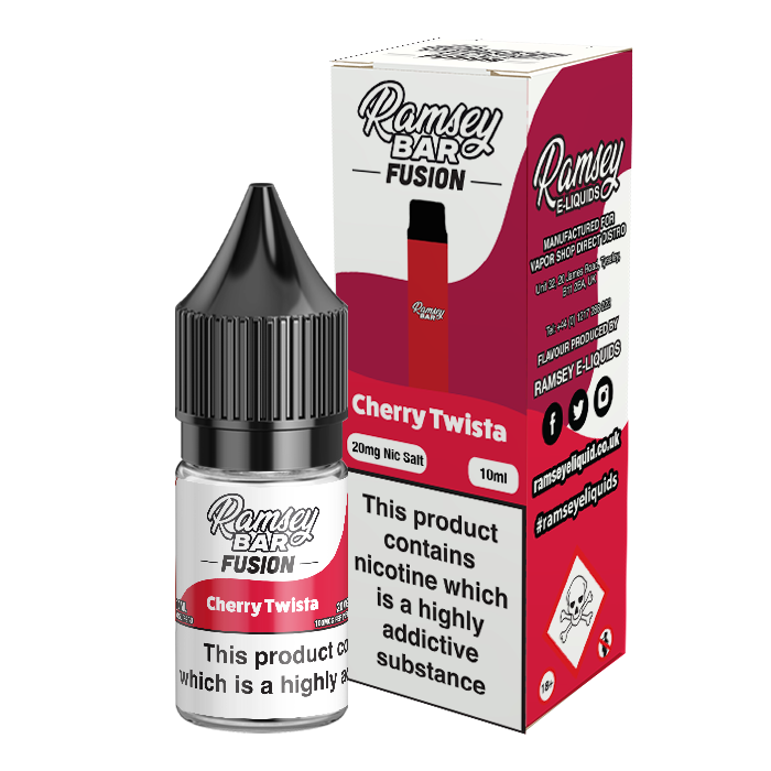 Ramsey Bar Fusion Cherry Twista 10ml Nic Salt-10mg