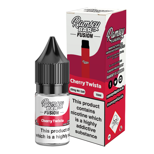 Ramsey Bar Fusion Cherry Twista 10ml Nic Salt-10mg