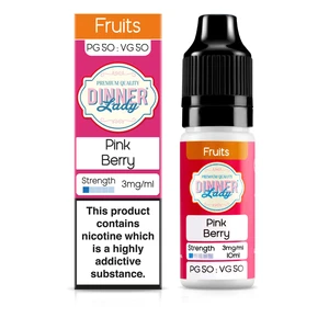 Dinner Lady Fruits 50/50: Pink Berry 10ml E-Liquid-3mg