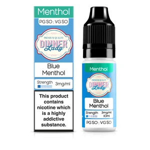 Dinner Lady Menthol 50/50: Blue Menthol 10ml E-Liquid-3mg