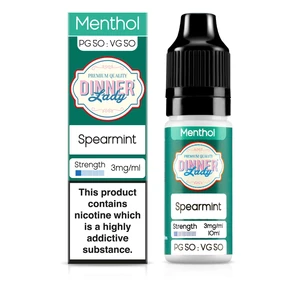 Dinner Lady Menthol 50/50: Spearmint 10ml E-Liquid-3mg