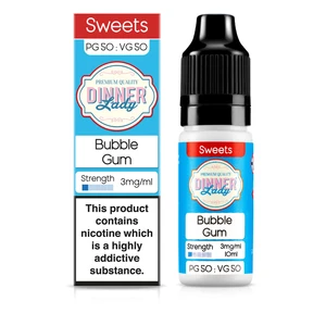 Dinner Lady Sweets 50/50: Bubble Gum 10ml E-Liquid-3mg