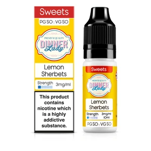 Dinner Lady Sweets 50/50: Lemon Sherbets 10ml E-Liquid-3mg