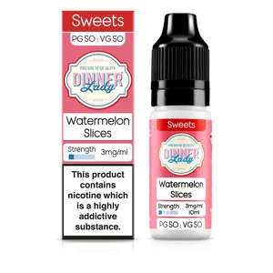 Dinner Lady Sweets 50/50: Watermelon Slices 10ml E-Liquid-3mg