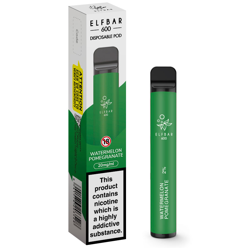 Elf Bar 600 Watermelon Pomegranate Disposable Vape