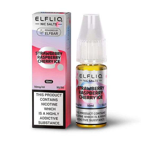 Elf Bar ELFLIQ Strawberry Raspberry Cherry Ice 10ml Nic Salt