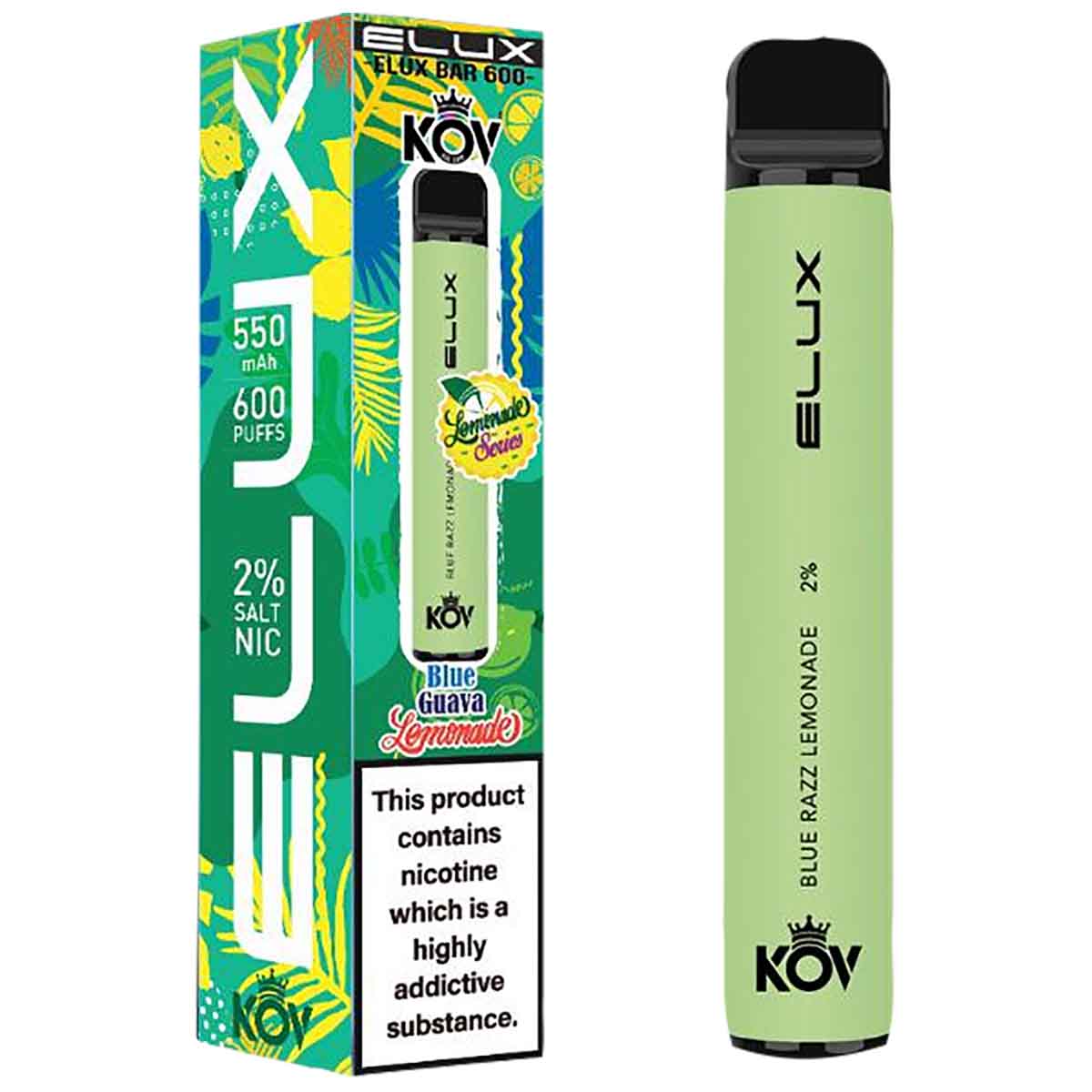 Elux Bar 600 Lemonade Range Disposable Vape Device - Blue Guava Lemonade