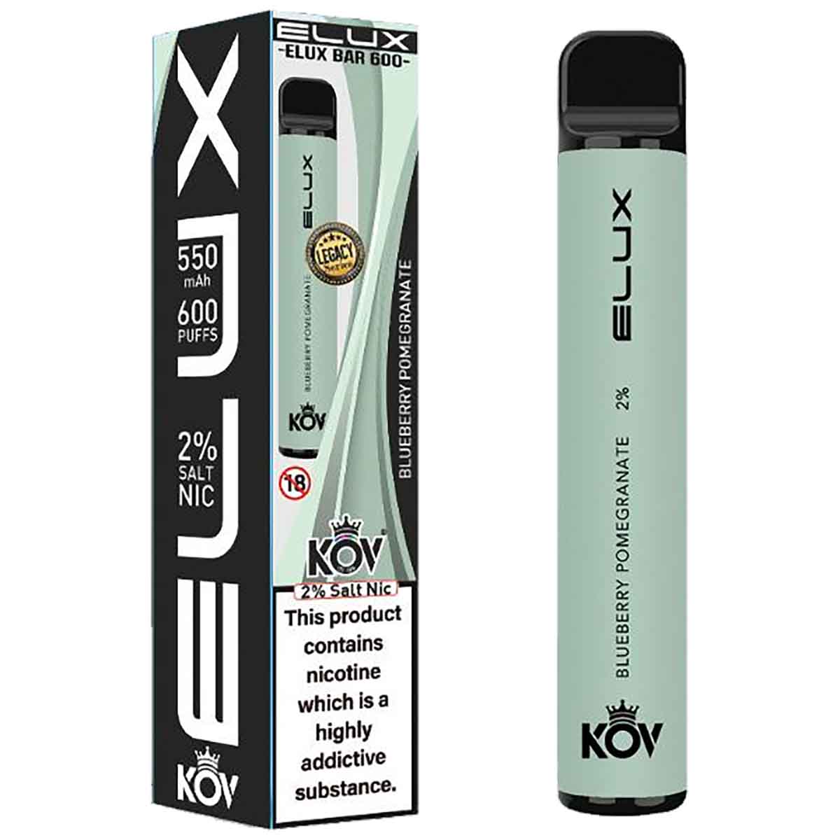 Elux Bar 600 Legacy Series Disposable Vape Device - Blueberry Pomegranate