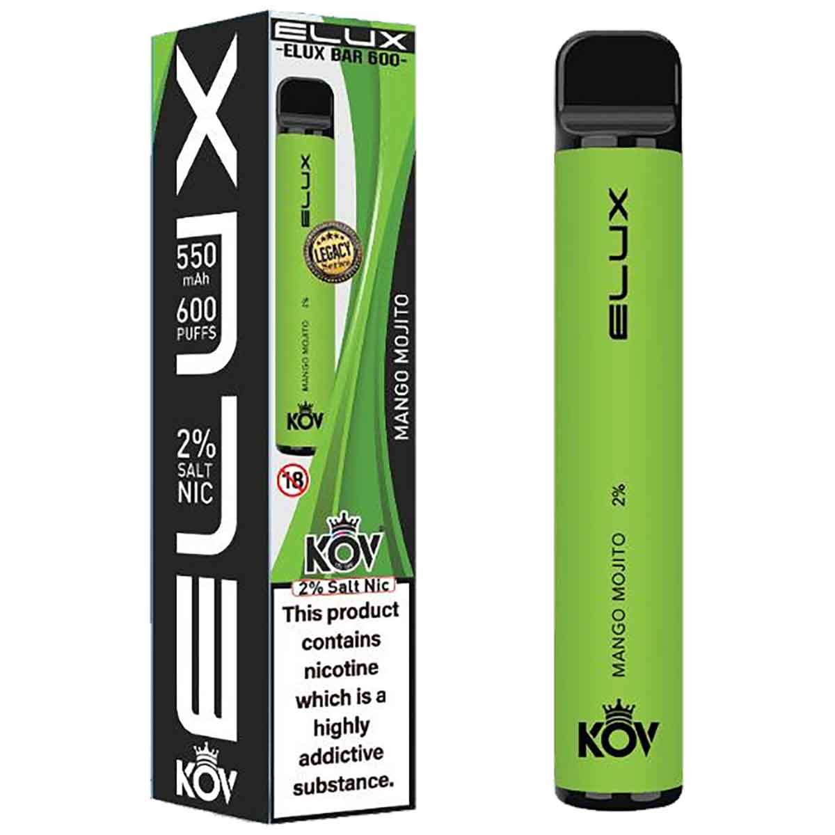 Elux Bar 600 Legacy Series Disposable Vape Device - Mango Mojito