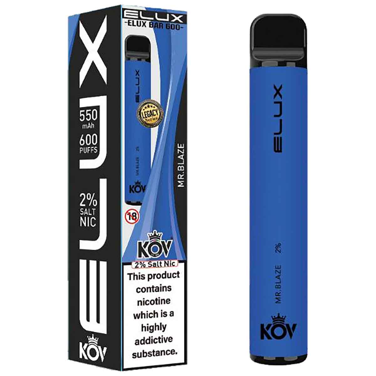 Elux Bar 600 Legacy Series Disposable Vape Device - Mr. Blaze