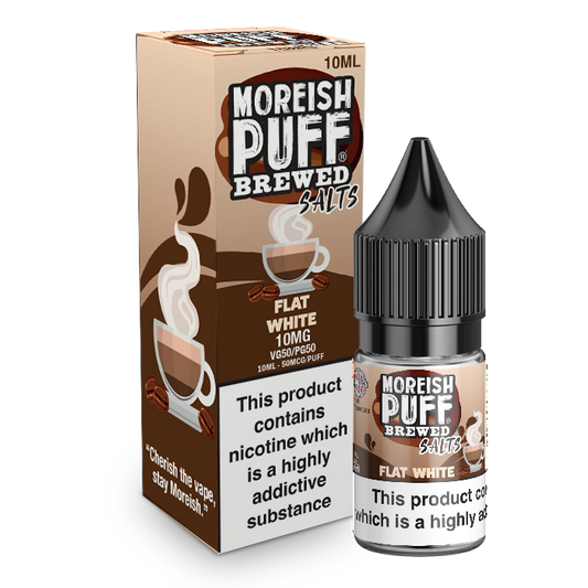 Moreish Puff Salts Flat White 10ml Nic Salt-10mg