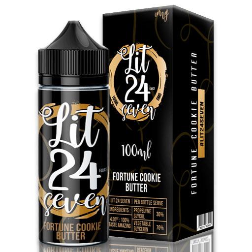 Lit 24 Seven Cookie Butter 0mg 100ml Shortfill (EXP)