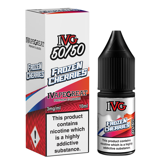 IVG Crushed 50/50: Frozen Cherries 10ml E-Liquid-3mg