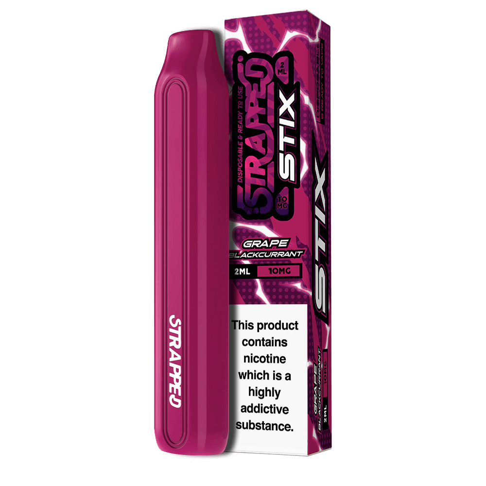 Strapped Stix Disposable Vape Device - Grape Blackcurrant