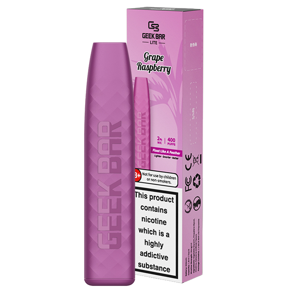 Geek Bar Lite Disposable Device 20mg-Grape Raspberry