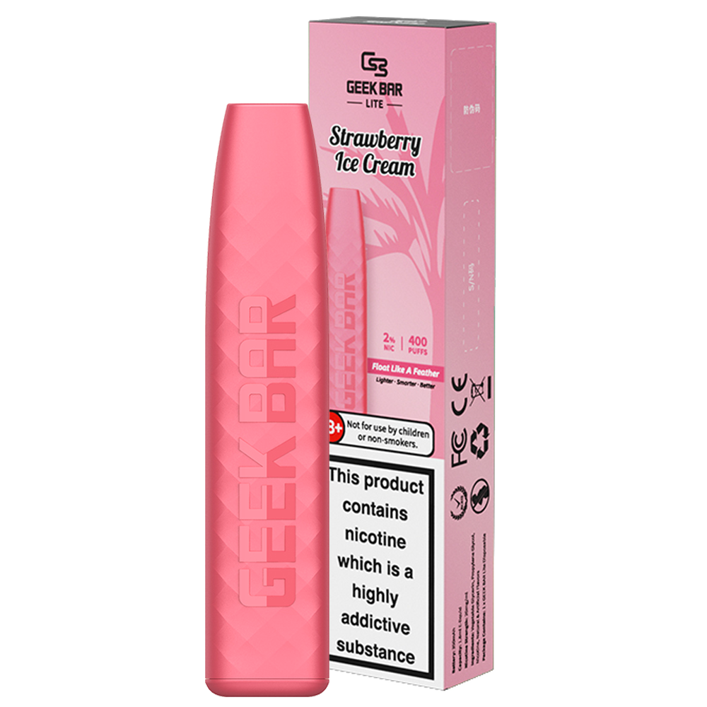 Geek Bar Lite Disposable Device 20mg-Strawberry Ice Cream