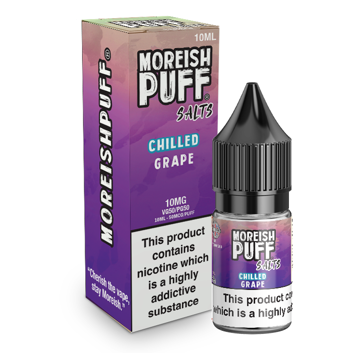 Moreish Puff Salts Grape Chilled 10ml Nic Salt-10mg