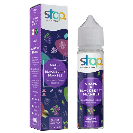 Stop Grape & Blackberry Bramble 0mg 50ml Shortfill E-Liquid