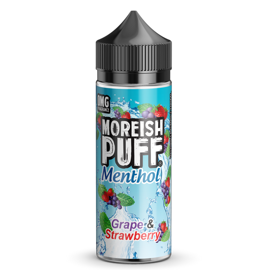 Moreish Puff Menthol Grape & Strawberry 0mg 100ml Shortfill E-Liquid