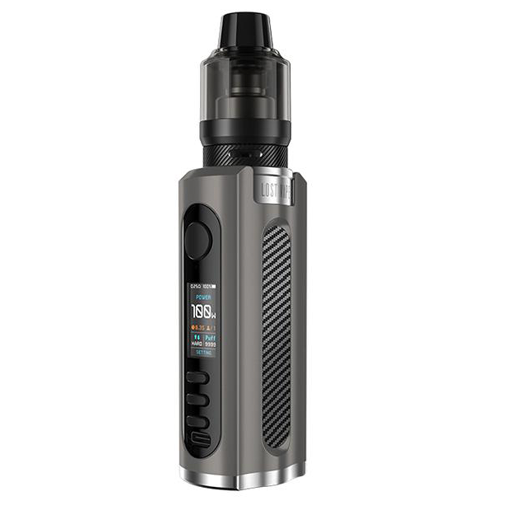 Lost Vape Grus 100W Vape Kit-Gunmetal/Carbon Fiber