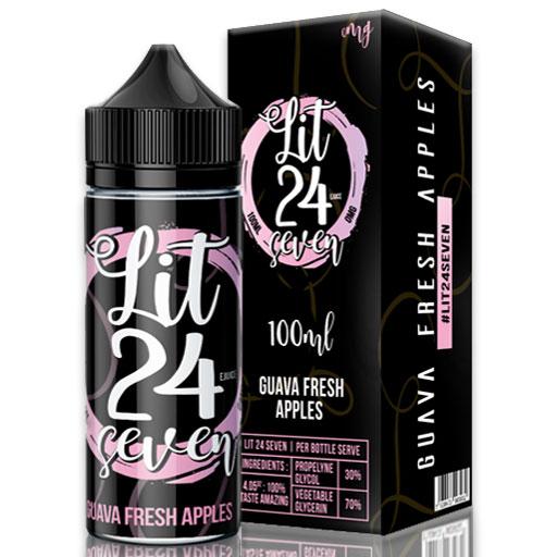 Lit 24 Seven Guava Fresh Apple 0mg 100ml Shortfill (EXP)