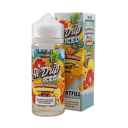 Hi Drip Iced Blood Orange Pineapple 0mg 100ml Shortfill E-Liquid