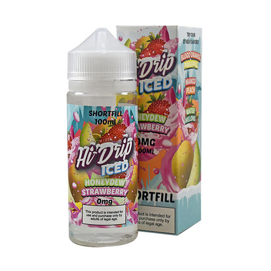 Hi Drip Iced Honeydew Strawberry 0mg 100ml Shortfill E-Liquid