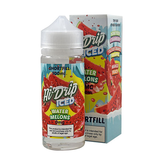 Hi Drip Iced Water Melons 0mg 100ml Shortfill E-Liquid