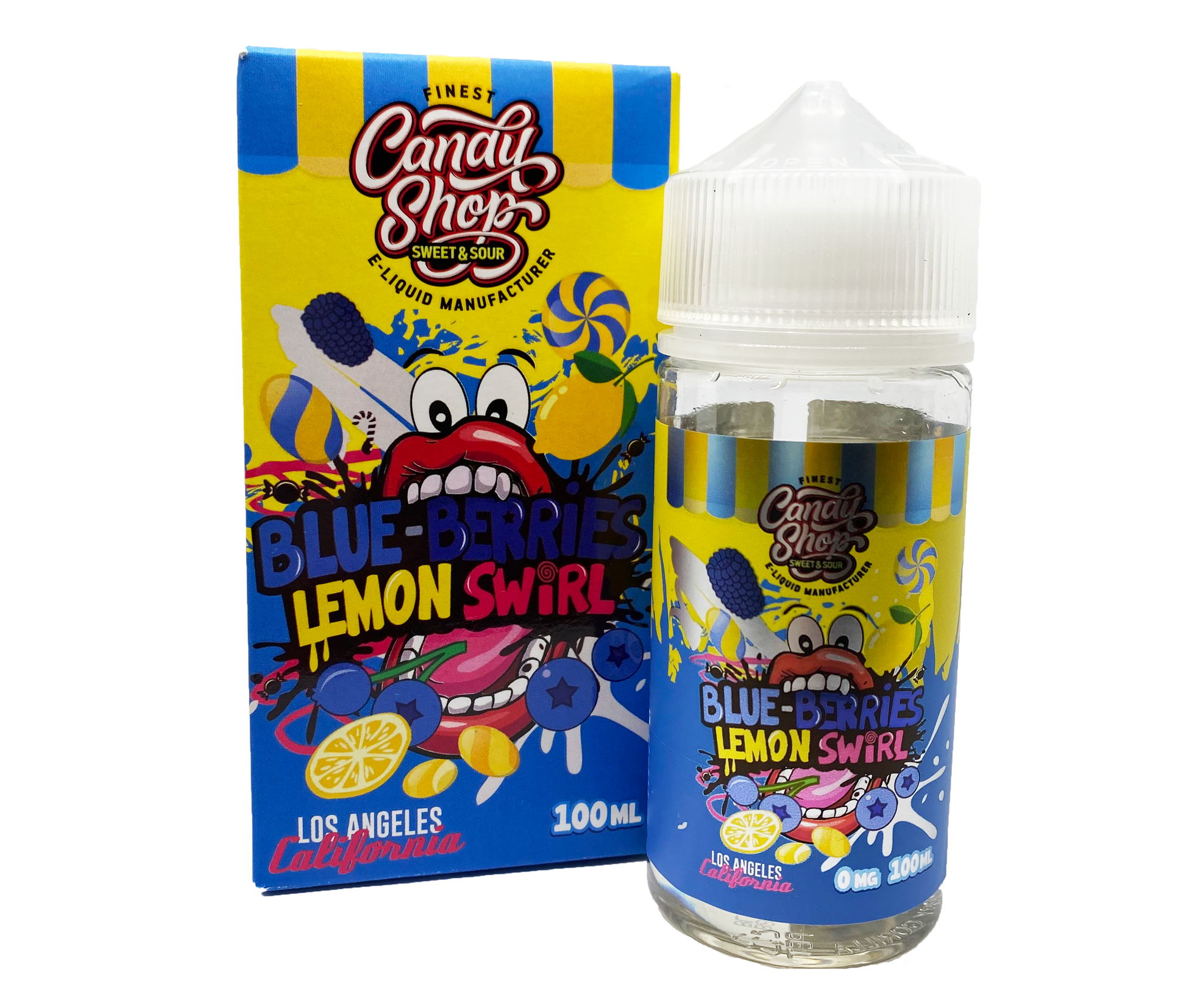 Finest E-liquids Blue-Berries Lemon Swirl 0mg 100ml Shortfill