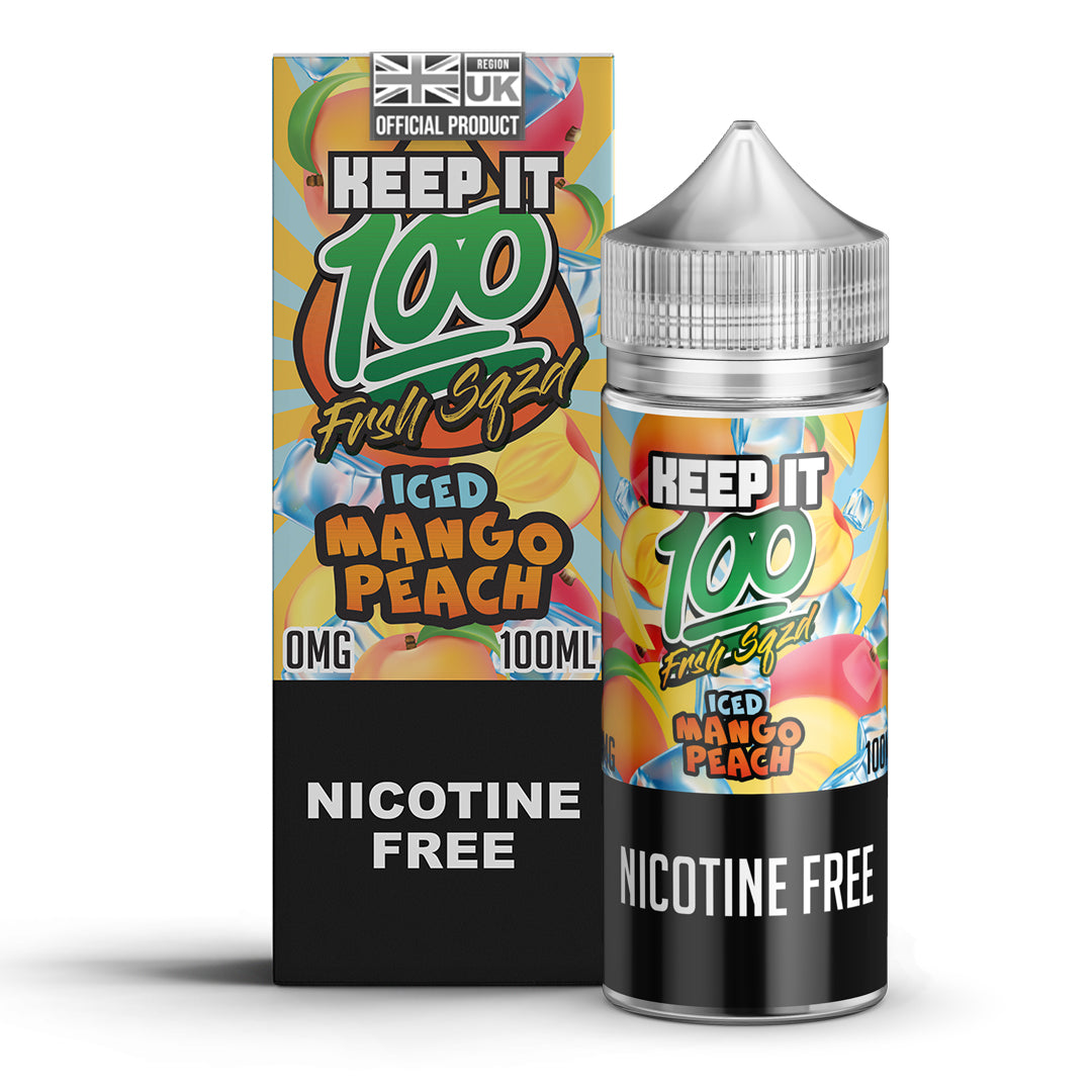 Keep It 100 Iced Mango Peach 0mg 100ml Shortfill E-Liquid