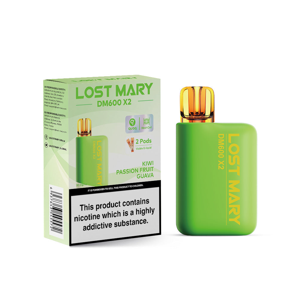 Lost Mary DM600 X2 Kiwi Passion Fruit Guava Disposable Vape