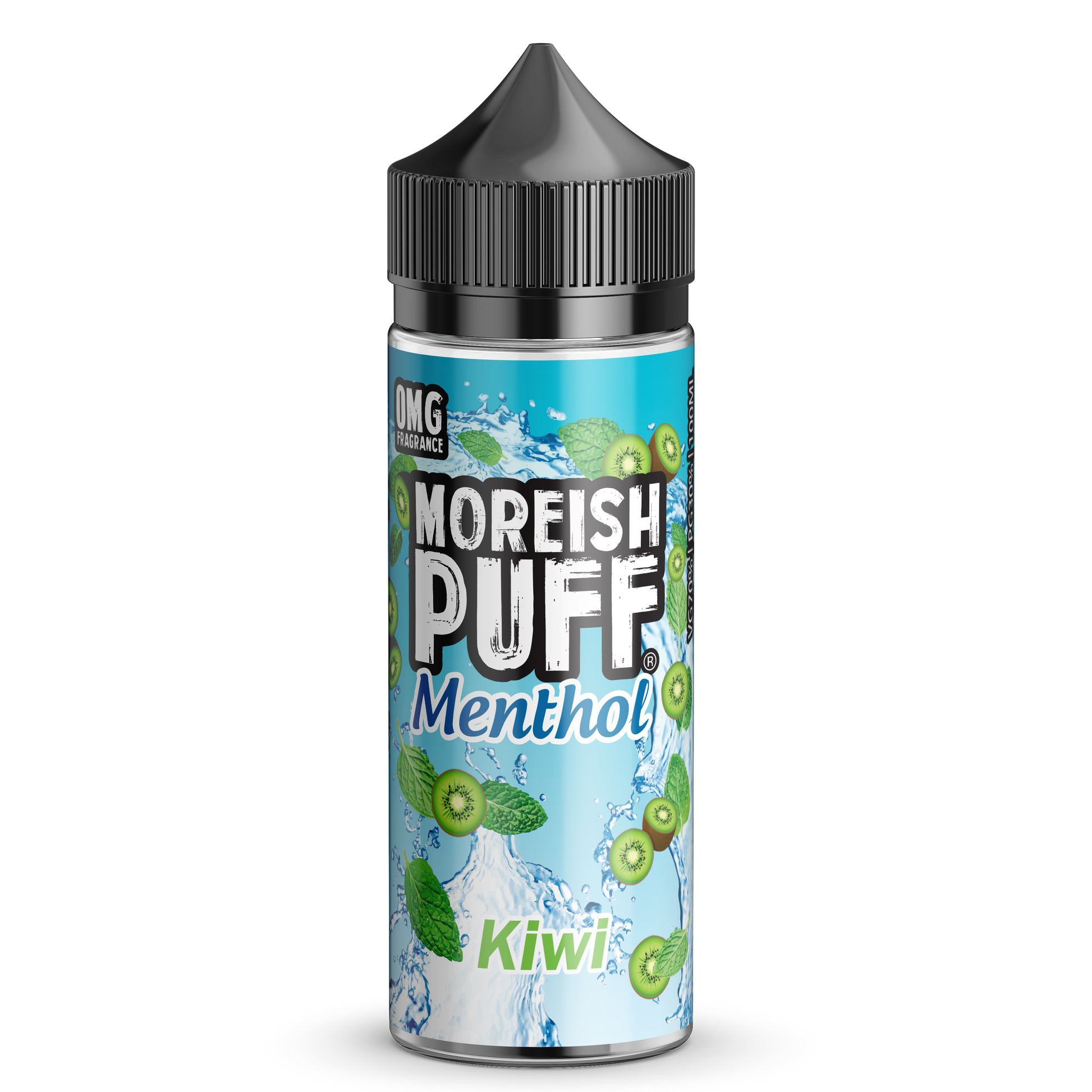 Moreish Puff Menthol Kiwi 0mg 100ml Shortfill E-Liquid