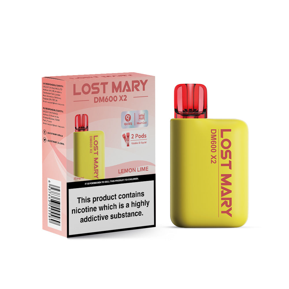 Lost Mary DM600 X2 Lemon Lime Disposable Vape