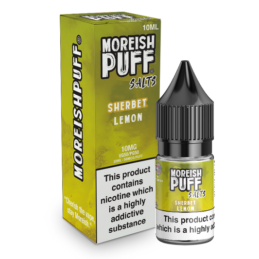 Moreish Puff Salts Lemon Sherbet 10ml Nic Salt-10mg