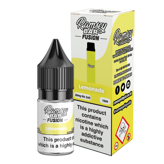 Ramsey Bar Fusion Lemonade 10ml Nic Salt-10mg