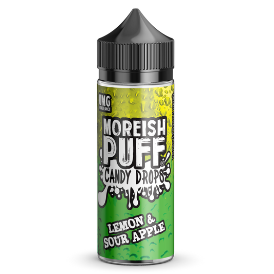 Lemon & Sour Apple Candy Drops E-Liquid by Moreish Puff 100ml Shortfill