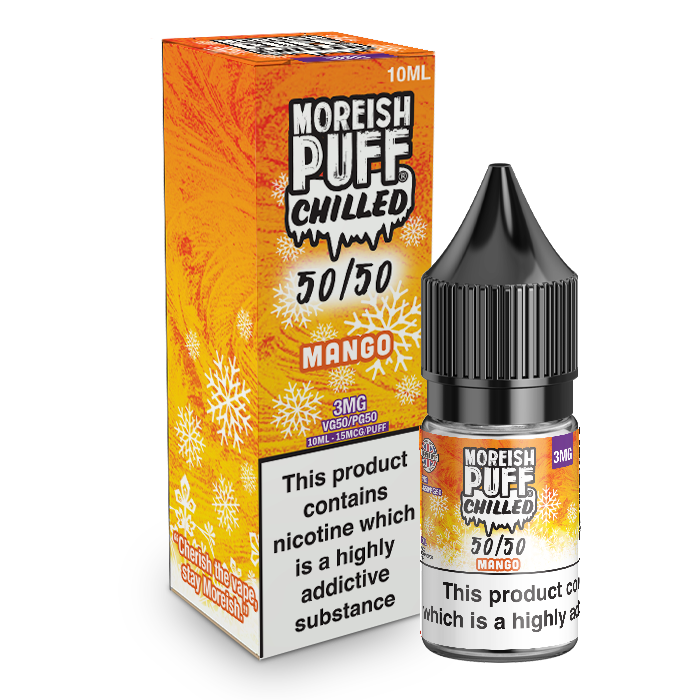 Moreish Puff Chilled 50/50: Mango Chilled 10ml E-Liquid-3mg