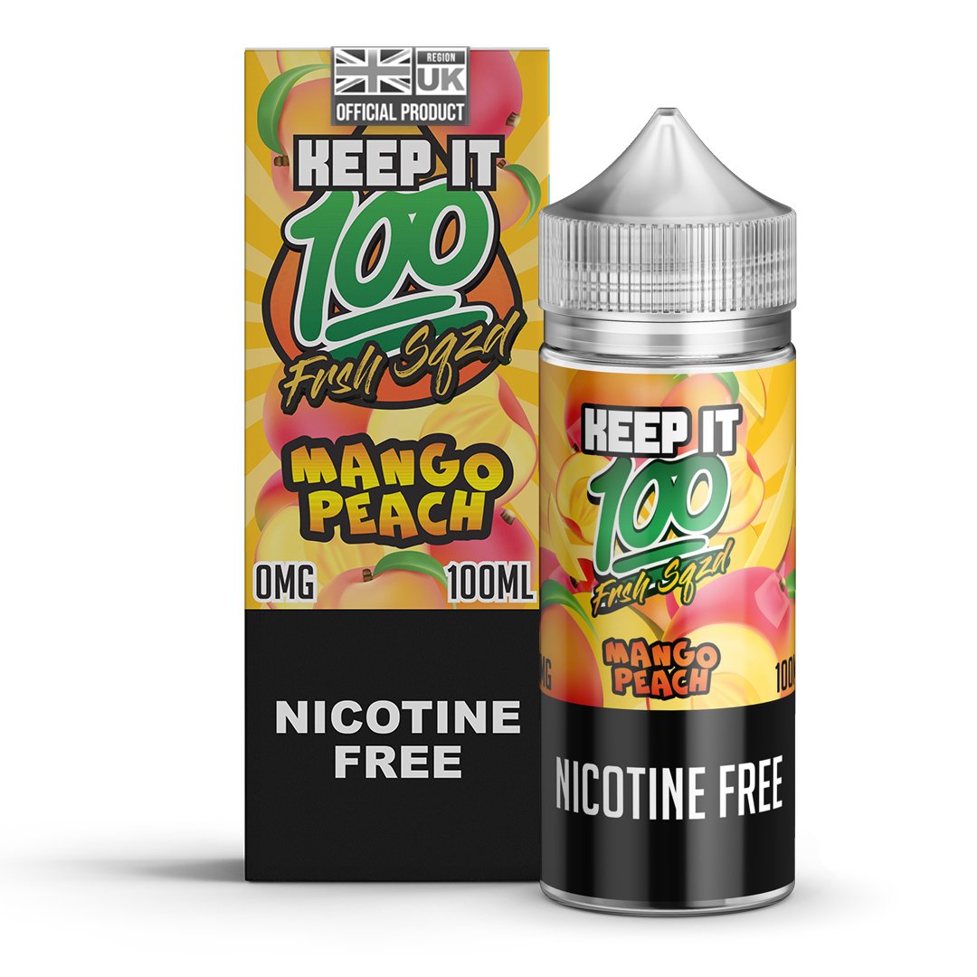 Keep It 100 Mango Peach 0mg 100ml Shortfill E-Liquid