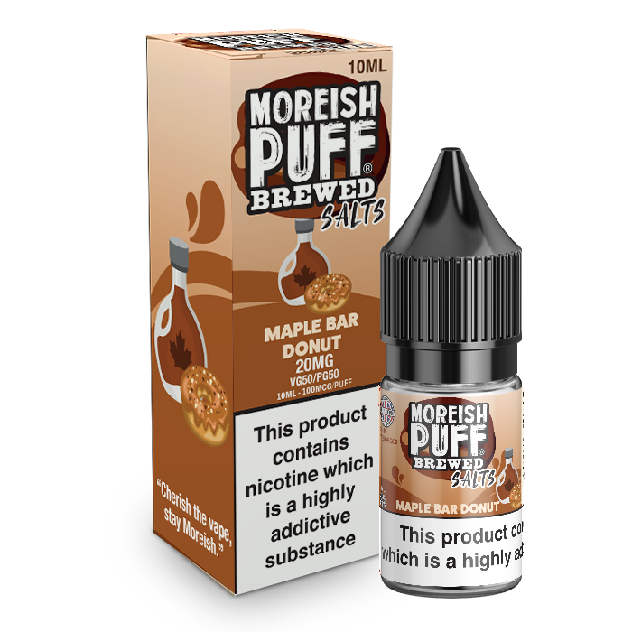 Moreish Puff Salts Maple Bar Donut 10ml Nic Salt-20mg