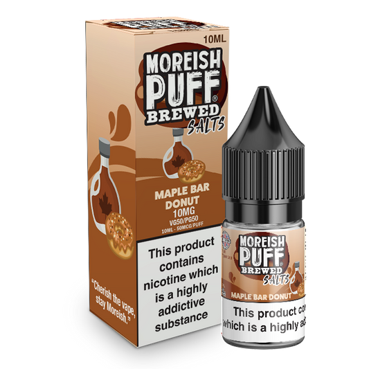 Moreish Puff Salts Maple Bar Donut 10ml Nic Salt-10mg