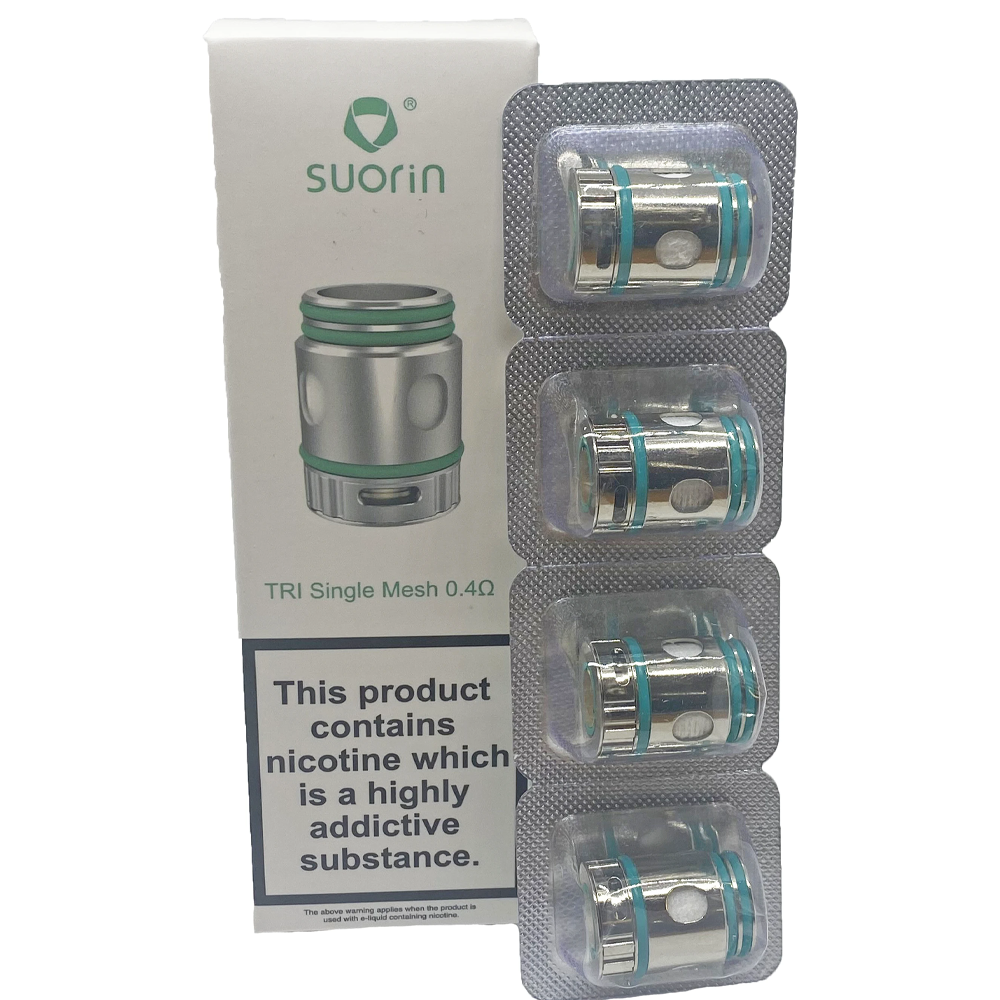 Suorin Trio Replacement Coils 4 Pack-TRI Single Mesh 0.4ohm