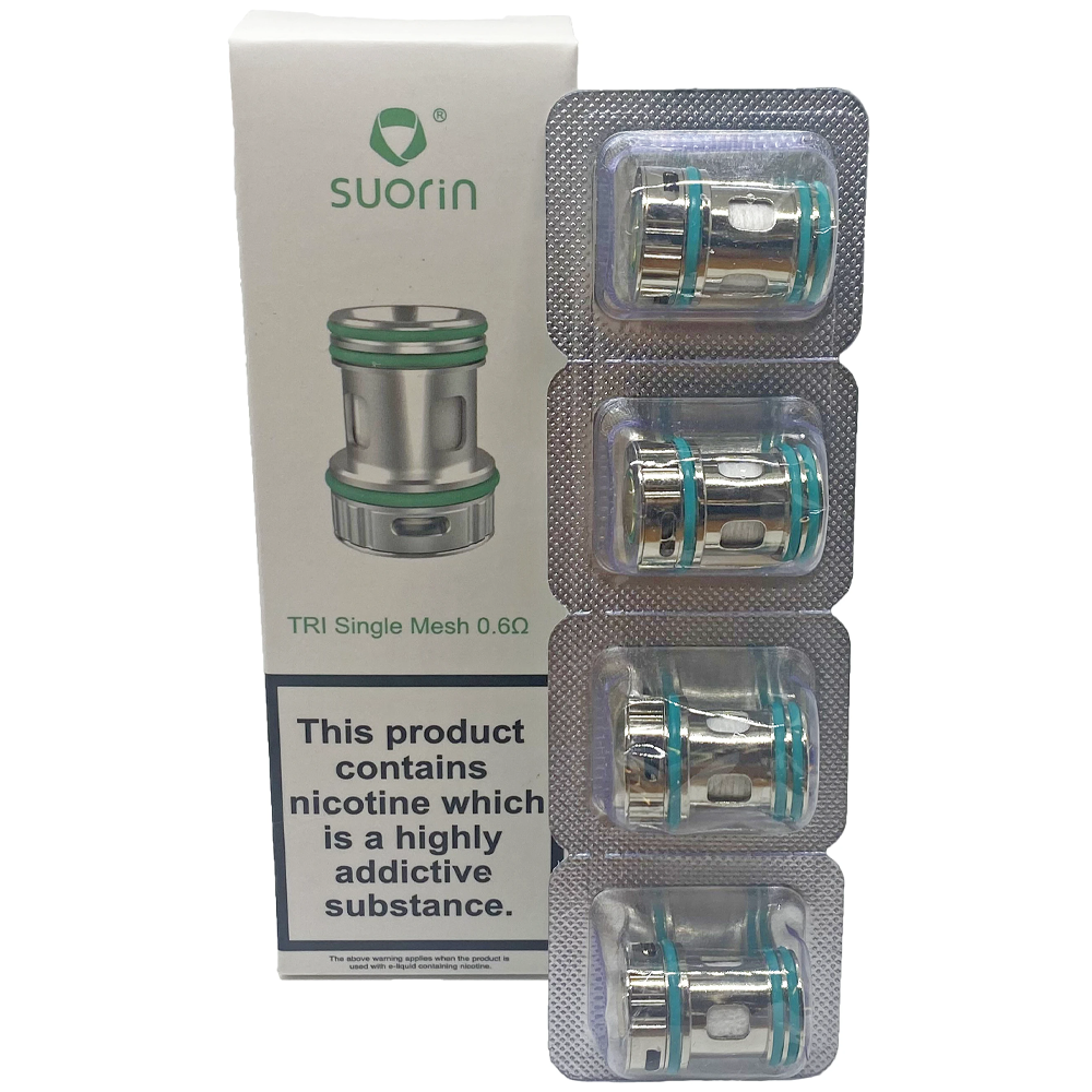 Suorin Trio Replacement Coils 4 Pack-TRI Single Mesh 0.6ohm