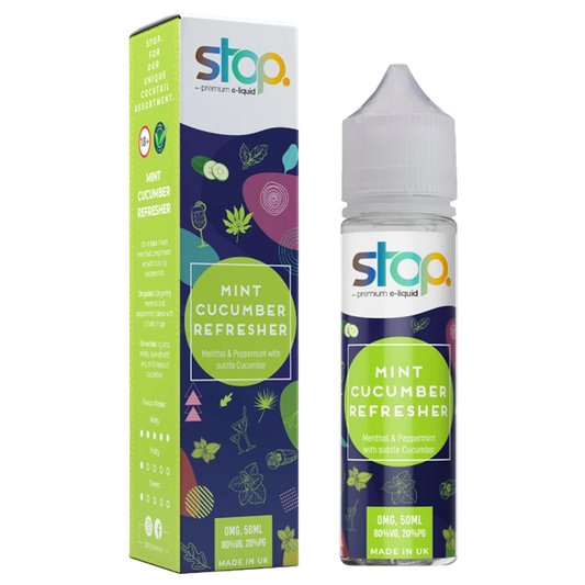 Stop Mint Cucumber Refresher 0mg 50ml Shortfill E-Liquid