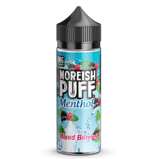 Moreish Puff Menthol Mixed Berries 0mg 100ml Shortfill E-Liquid