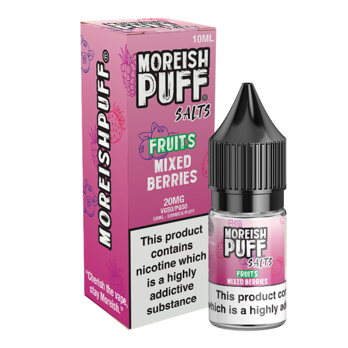 Moreish Puff Fruits Mixed Berries 10ml Nic Salt-10mg