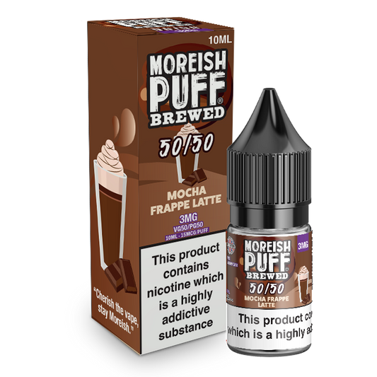 Moreish Puff Brewed 50/50: Mocha Frappe Latte 10ml E-Liquid-3mg