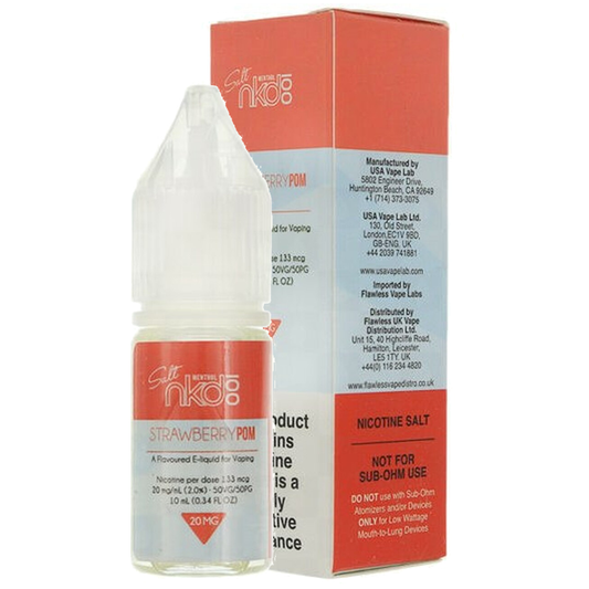 Naked 100 Strawberry Pom 10ml Nic Salt-10mg