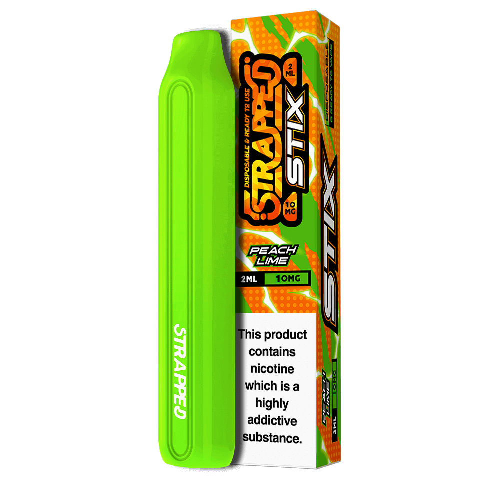 Strapped Stix Disposable Vape Device - Peach Lime